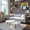 Conjunto Com 2 Mesas de Centro Redonda Classic Imcal Branco