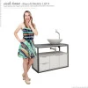 Gabinete Para Banheiro Apoema 80 com Cuba Cuia Cozimax Branco/Calcare