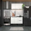 Gabinete De Madeira Para Pia De Cozinha 120cm Cisne Cozimax Branco