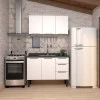 Cozinha Completa Gabinete Para Pia 120cm e Armário Aéreo Júpiter Cozimax Branco