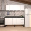 Cozinha Completa Gabinete Para Pia 180cm e Armário Aéreo Júpiter Cozimax Branco