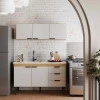 Gabinete Para Pia De Cozinha 150cm Flamingo Cozimax Nude/Jequitiba