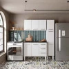 Cozinha de Aço Gabinete Para Pia 120cm com Armário Aéreo Vênus Cozimax Branco