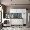 Cozinha de Aço Gabinete Para Pia 150cm com Armário Aéreo Vênus Cozimax Branco