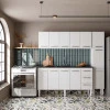 Cozinha de Aço Gabinete Para Pia 180cm com Armário Aéreo Vênus Cozimax Branco