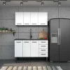 Gabinete de Aço Para Pia 140cm 3 Portas Juno/Apolo 4 Gavetas Cozimax Branco