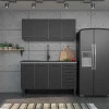 Armário Aéreo de Cozinha Aço 4 Portas Juno/Apolo 150 Cozimax Preto