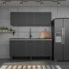 Cozinha Completa Gabinete Para Pia 180 e Armário Aéreo Juno/Apolo 4 Gavetas Cozimax Preto
