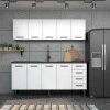 Cozinha Completa Gabinete Para Pia 200 e Armário Aéreo Juno/Apolo 4 Gavetas Cozimax Branco