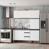 Gabinete de Aço Para Pia 120cm 3 Gavetas Cozinha Gaia Cozimax Branco 