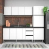 Cozinha Completa Gabinete Para Pia e Armário Aéreo Gaia 180cm Cozimax Branco