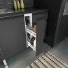 Balcão Para Cozinha de Aço 3 Portas 3 Gavetas e Porta Tempero Gaia 180cm Com Tampo Cozimax Preto