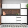 Armário Aéreo Aço 4 Portas Cozinha Gaia 200cm Cozimax Branco