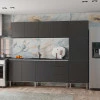 Paneleiro De Aço 60x214 Cozinha Gaia Cozimax Preto