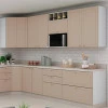 Módulo Armário Aéreo Nicho Micro-Ondas 68x70x43cm 100% MDF Cozinha Provence Robel Branco/Fendi Matte