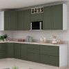 Módulo Armário Aéreo Nicho Micro-Ondas 68x70x43cm 100% MDF Cozinha Provence Robel Branco/Salvia Matte