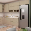 Módulo Armário Aéreo 80cm 1 Porta Basculante 100% MDF Cozinha Provence Robel Fendi/Fendi Matte