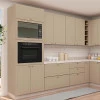 Módulo Torre Quente 208x70x56cm Micro-Ondas Forno 100% MDF Cozinha Provence Robel Fendi/Fendi Matte