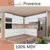 Módulo Armário Aéreo 68x40x56cm 1 Porta 100% MDF Cozinha Modulada Provence Robel Fendi/Branco Matte