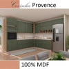 Módulo Armário Aéreo Canto L 88x76x34cm 100% MDF Cozinha Provence Robel Hanover/Salvia Matte