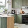 Módulo Balcao 80cm 2 Portas 100% MDF Cozinha Modulada Provence Robel Hanover/Salvia Matte