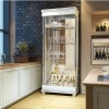 Cristaleira Moderna de Vidro com LED 72x175 Cristal Imcal Branco