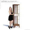 Cristaleira Moderna 1 Gaveta 48x183 Nuance com LED Imcal Freijó/Off White