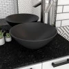 Cuba de Louça Para Banheiro Redonda 35x35 Cuia Cozimax Preto