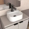 Cuba Para Banheiro 33x31 Mármore Sintético Duna Cozimax Branco