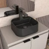 Cuba Para Banheiro 33x31 Mármore Sintético Duna Cozimax Preto
