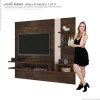Painel Suspenso Para TV 50 Polegadas Cross 1.8 Lukaliam Noce/Off White