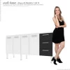 Gabinete de Pia 180 Apolo Flat 3G Cozimax Branco/Preto