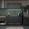 Gabinete De Madeira Para Pia De Cozinha 150cm Cisne Cozimax Preto