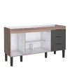 Gabinete Para Pia 160cm Cozinha Madeira Flamingo Cozimax Preto/Tamarindo