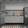 Armário Aéreo de Cozinha Aço 5 Portas Juno/Apolo 200 Cozimax Cinza Argila