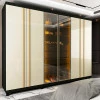 Guarda Roupa Casal Com LED 273cm x 240cm Absolut Reflecta Gelius Grafite/Off White