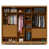 Guarda Roupa Grande 2 Portas com Espelho 100% MDF 278x239x63 Apolo Gelius Madeirado
