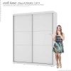 Guarda Roupa 2 Portas Correr Caribe Mirarack Branco