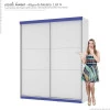 Guarda Roupa 2 Portas Correr Caribe Mirarack Branco/Azul