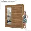 Guarda Roupa Caribe Com Espelho Mirarack Canela