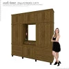 Guarda Roupa 12 Portas Diamante Capelinha Fabrimoveis Imbuia