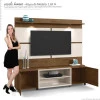 Estante Home Para TV 60 Polegadas Bless 1.8 Com LED Lukaliam Castanho/Off White
