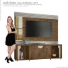 Estante Home Para TV 60 Polegadas Firenze Lukaliam Canela/Off White