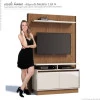 Estante Home Sala Para TV 42 Polegadas Fit 1.2 Imcal Freijó/Off White
