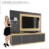 Estante Home Para TV até 55 Luz EDN Grafite/Pinus