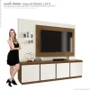 Estante Home Para TV até 55 Luz EDN Off White/Naturale
