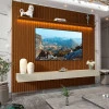 Home Ripado Para TV 85 Polegadas Com LED 230x250 Nobre Gelius Castanho/Off White