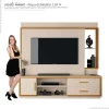 Home Rack com Painel 2.0m TV 75 Pol Avis EAX Off White/Cedro