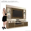 Estante Home Para TV 58 Polegadas Ravello EDN Off White/Nogal