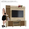 Estante Home Para TV 55 Polegadas Ravello 1.8 Lukaliam Carvalho/Canela